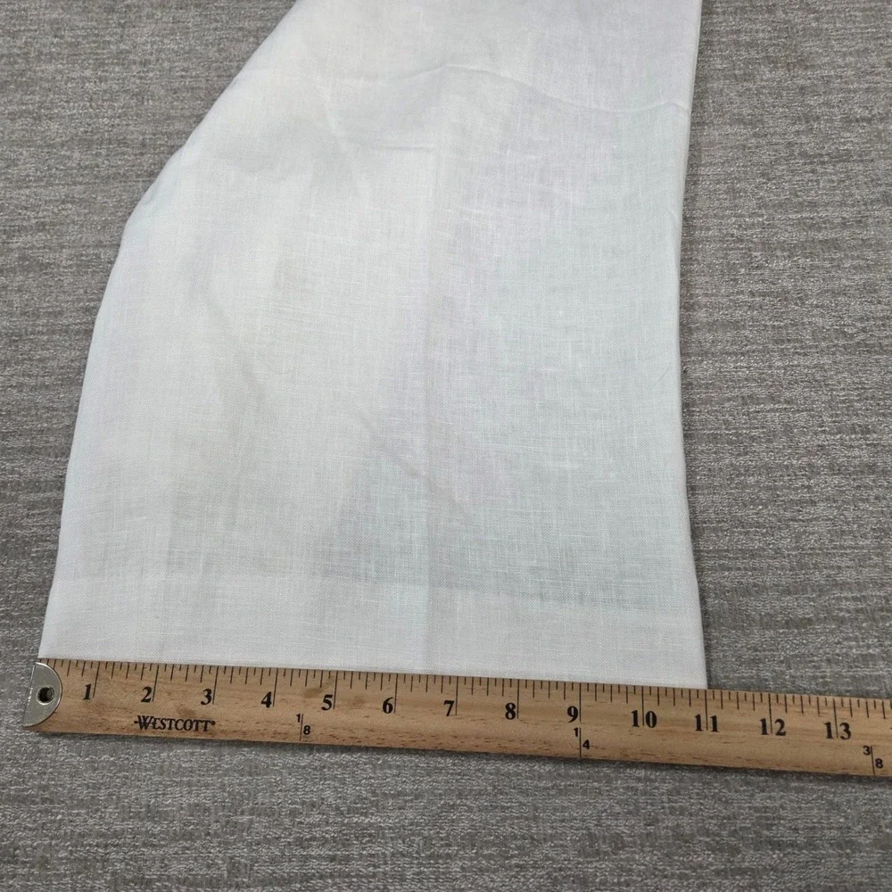 Banana Republic NWT Womens White European Flax Linen Wide Leg Pants Size 20